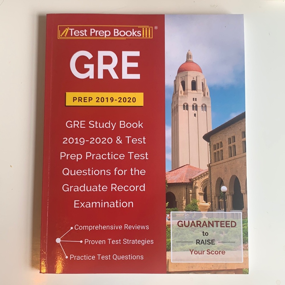 GRE Test Prep Study Book